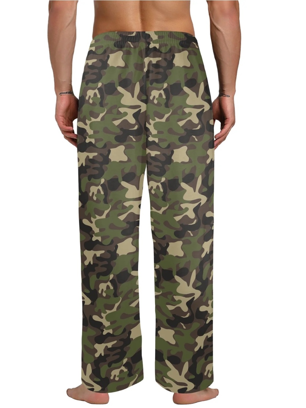 Cuddl Duds Men’s Camouflage Cargo Pants - Green & Brown